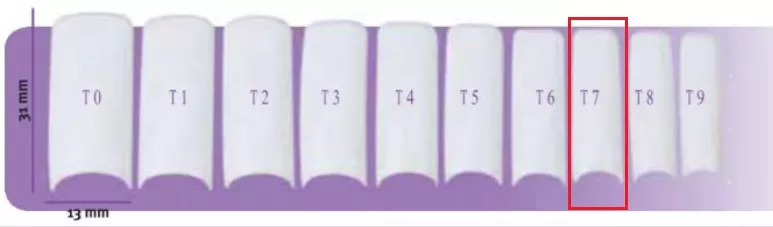 Faux Ongles X50 Capsulpro T7 Luna 9X29Mm Natur