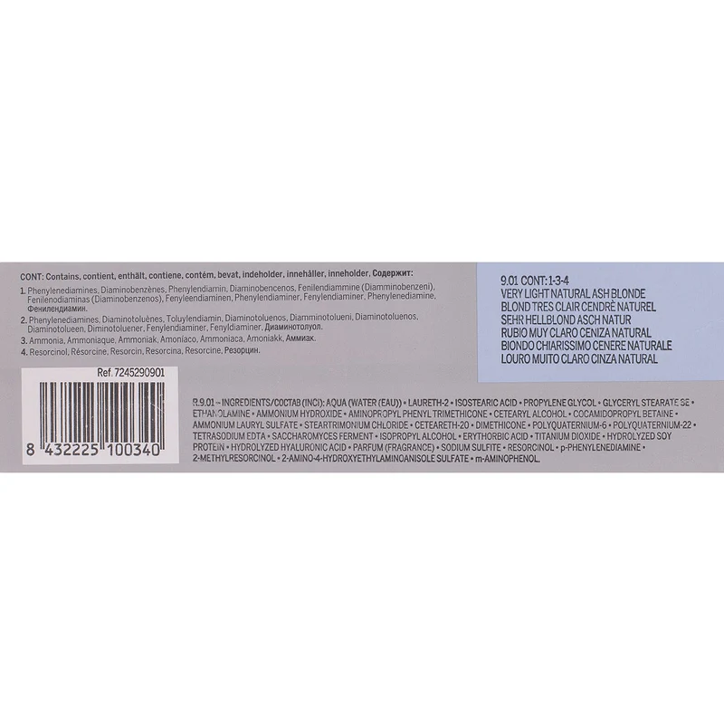 Revlon Professional Revlonissimo Colorcosmetique 9.01 Very Light Natural Ash Blonde 60ml - coloration permanente
