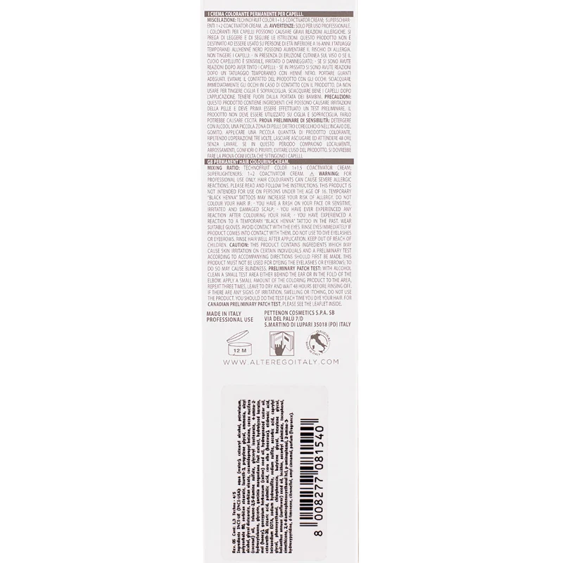 Alterego Technofruit Color 4/5 Marron Acajou 100ml - coloration permanente