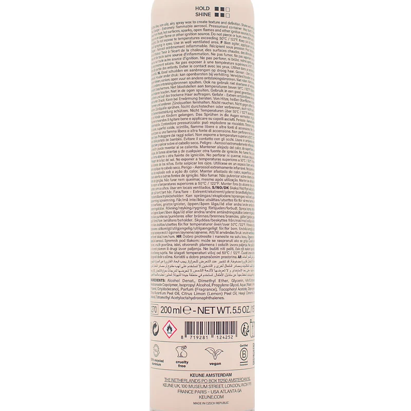 Keune Style Texture Air Wax Lightweight Spray Wax 200ml - cire en spray ultra légère