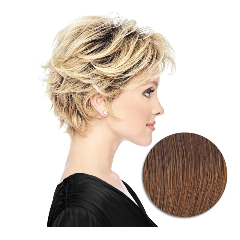 Hairdo Flirty Flip Perruque Marron Moyen Rubis - perruque coupe courte