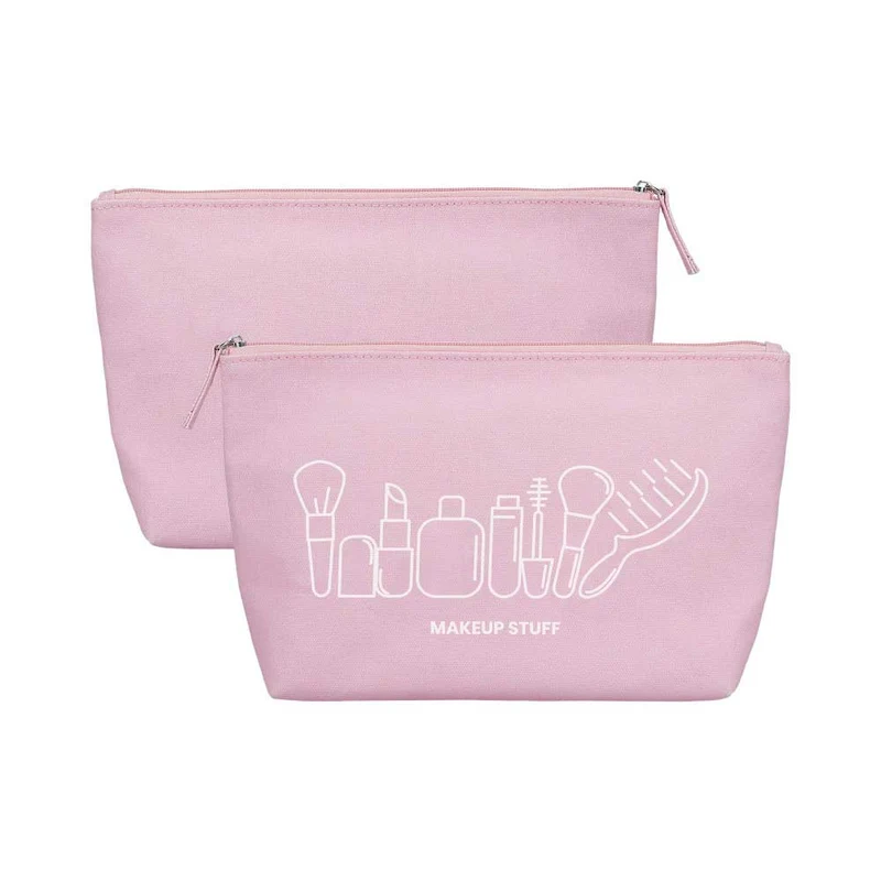 ilū Cotton Beauty Bag Pink - pochette de maquillage