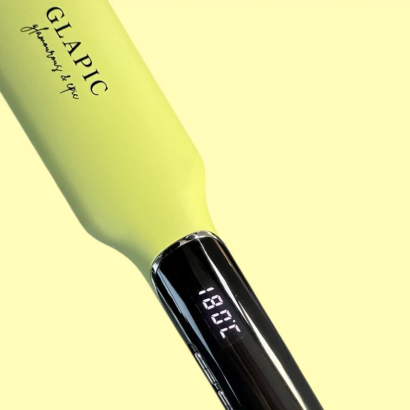 Glapic Lime Yellow Large Hair Straightener - lisseur jaune lime