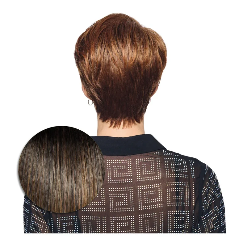 Hairdo Polished Pixie Perruque Marron Noisette Moyen - perruque coupe courte