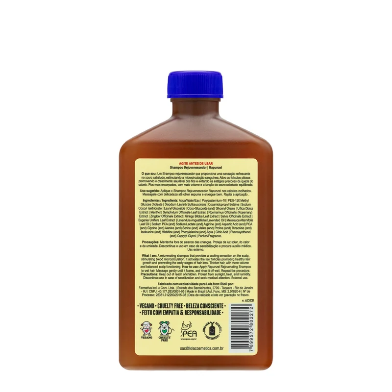 Lola From Rio Rapunzel Shampoo Rejuvenescedor 250ml - shampooing anti-chute