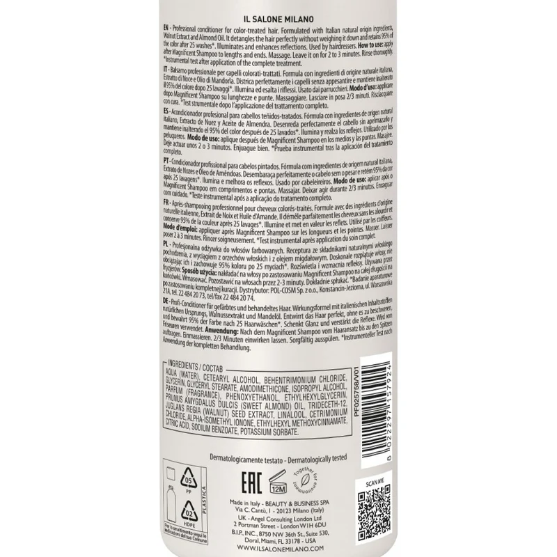 Il Salone Milano Magnificent Conditioner 500ml - après-shampooing pour cheveux colorés et traités