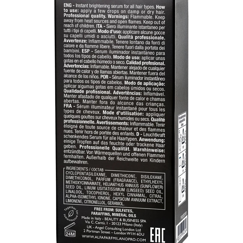 Alfaparf Milano Semi Di Lino Sublime Cristalli Liquidi 15ml - sérum illuminateur