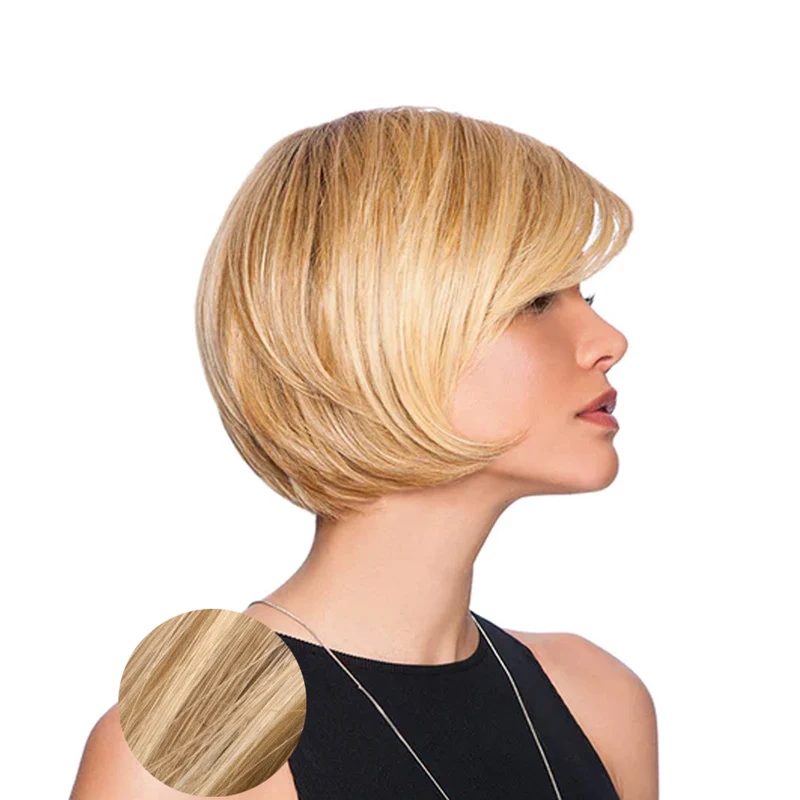 Hairdo Bob Blond clair avec racine brune
