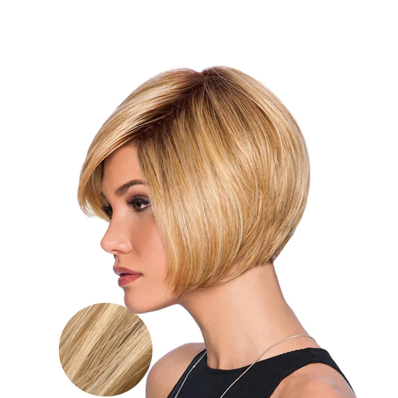 Hairdo Bob Blond clair avec racine brune