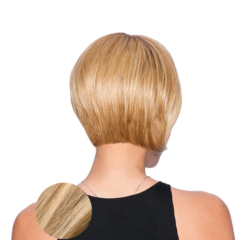 Hairdo Bob Blond clair avec racine brune