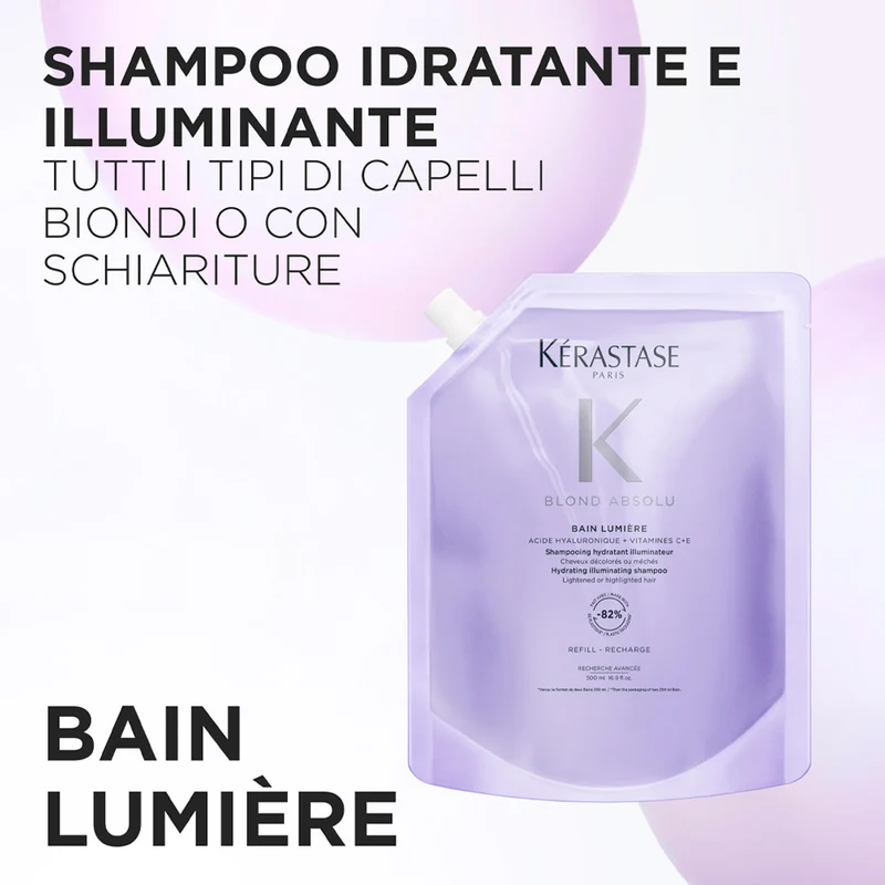 Kerastase Blond Absolu Bain Lumiere Refill 500ml - éco-recharge shampooing cheveux blonds