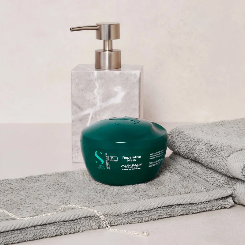 Alfaparf Milano Semi di Lino Reconstruction Reparative Mask 200ml - masque restructurant pour cheveux moyens à épais