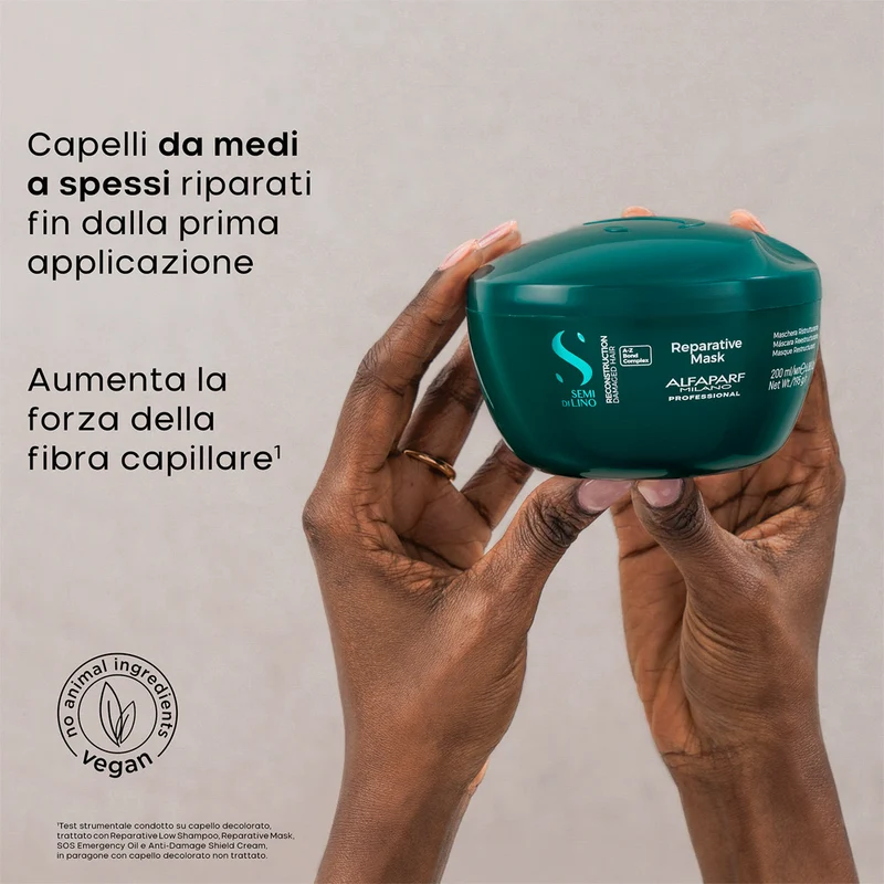 Alfaparf Milano Semi di Lino Reconstruction Reparative Mask 200ml - masque restructurant pour cheveux moyens à épais