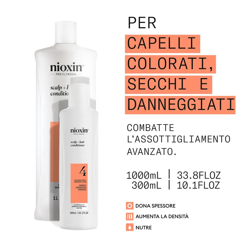 Nioxin Système 4 Scalp + Hair Conditioner 300ml - après-shampooing anti-amincissement avancé