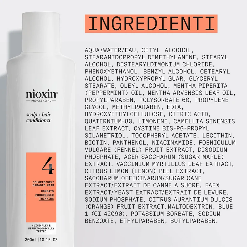 Nioxin Système 4 Scalp + Hair Conditioner 300ml - après-shampooing anti-amincissement avancé