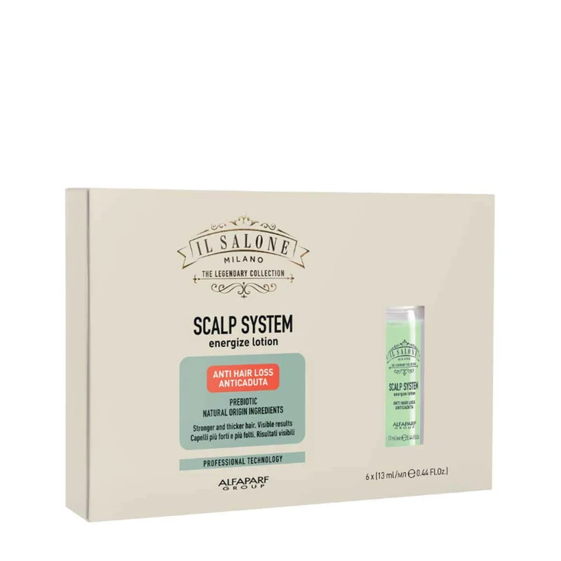 Alfaparf Milano Il Salone Scalp System Energize Lotion Anti Hair Loss Vials 6x13ml - ampoules anti-chute