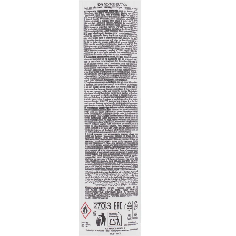 Selective Professional Now Next Generation Over Dry Volumizing Dry Shampoo 200ml - shampooing sec