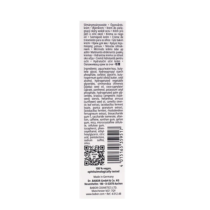 Babor Skinovage Moisturizing Eye Gel-Cream 15ml - crème hydratante contour des yeux