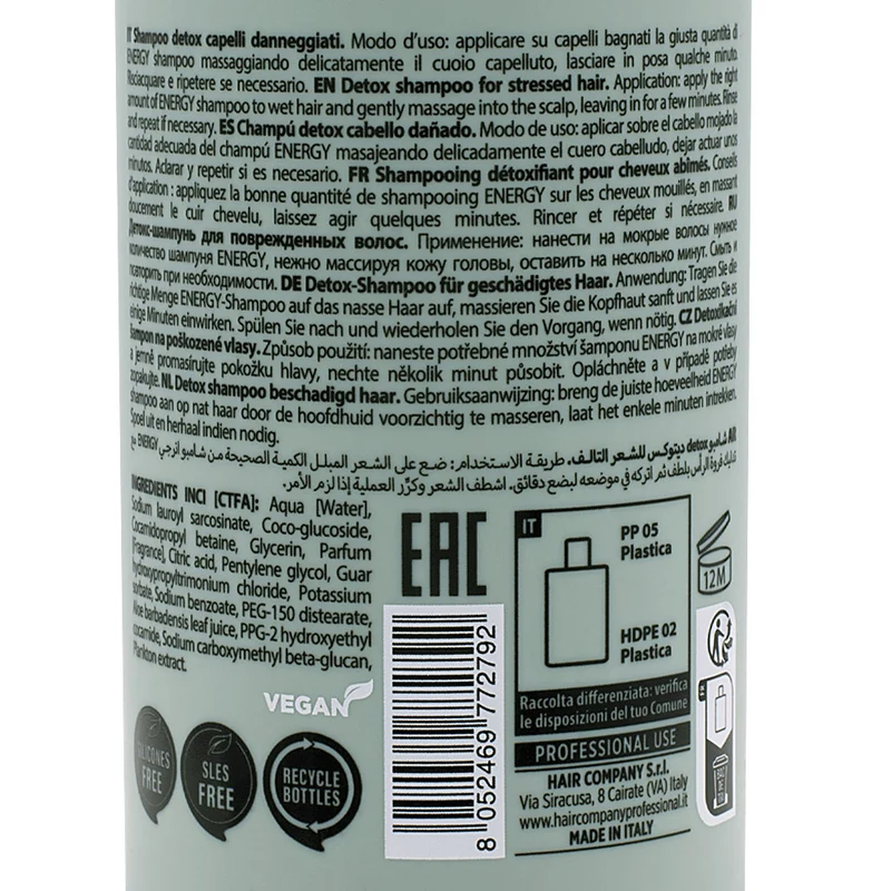 Hair Company Crono Age Energy Shampoo Detox 300ml - shampooing détox