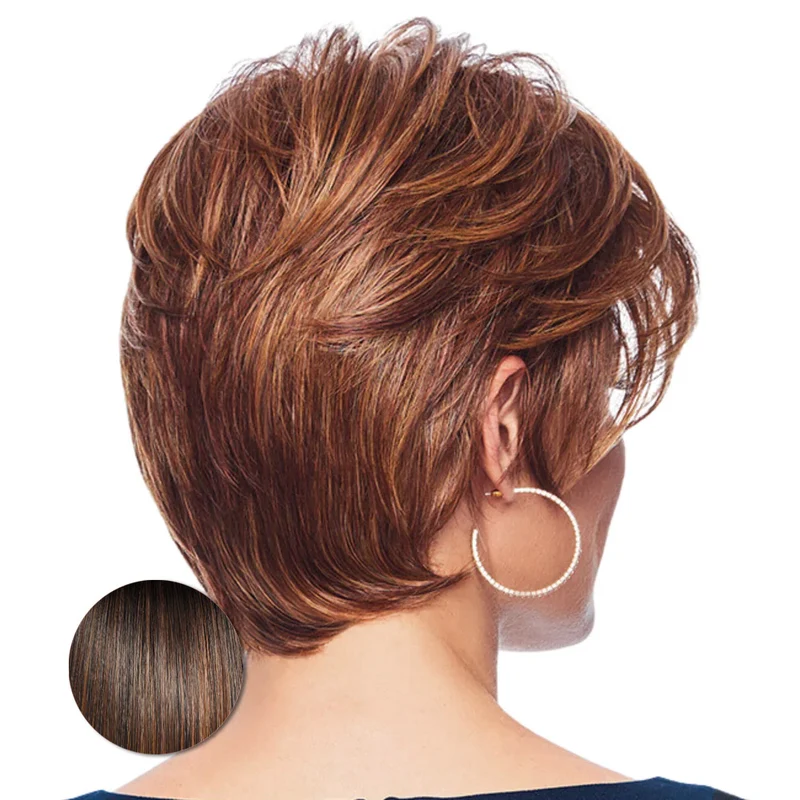Hairdo Instant Short Cut Marron Moyen Cuivré - perruque coupe courte