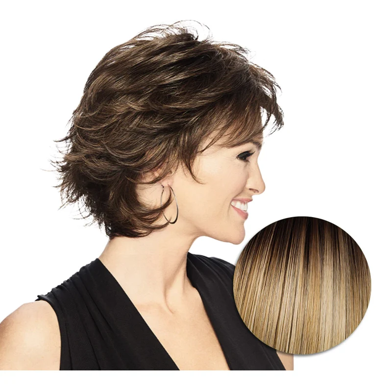 Hairdo Textured Flip Perruque Blond Clair - perruque coupe courte