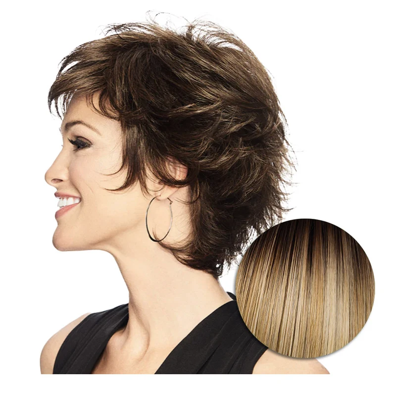 Hairdo Textured Flip Perruque Blond Clair - perruque coupe courte