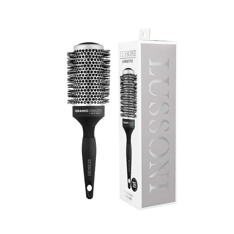 Lussoni Haircare Brush C&S Round Silver Styling 53mm - brosse ronde