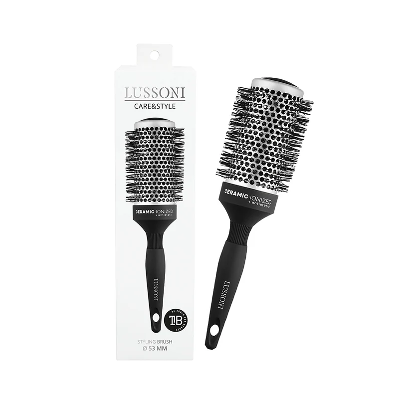 Lussoni Haircare Brush C&S Round Silver Styling 53mm - brosse ronde