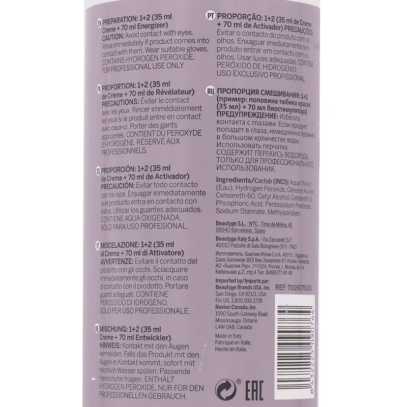 Revlon Young Color Excel Soft Energizer 3% 10vol 900ml - crème oxydante