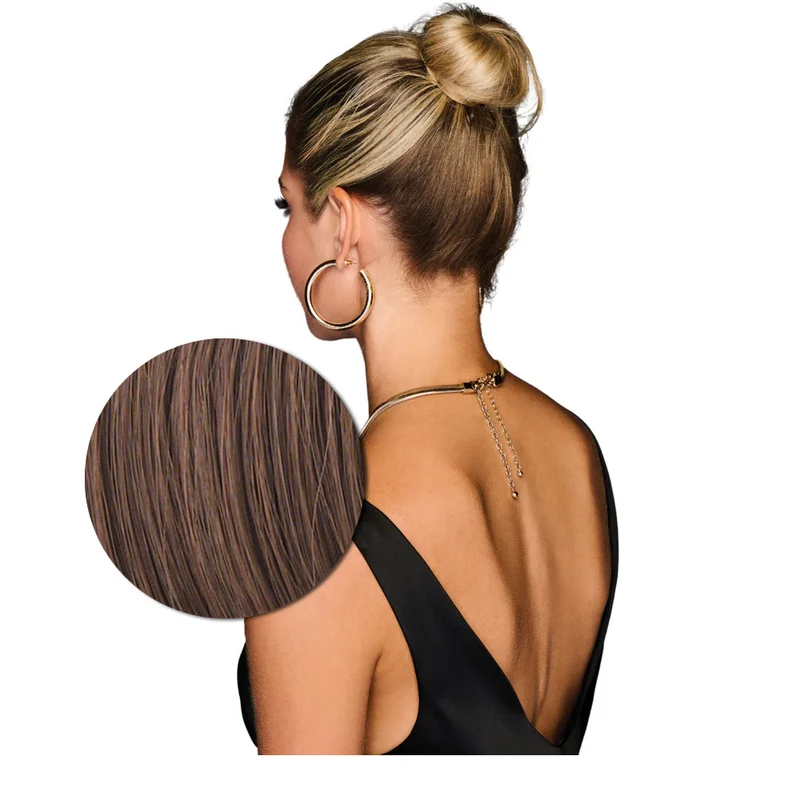 Hairdo Queue de cheval ondulée à Clip Marron Clair Doré R830 69cm