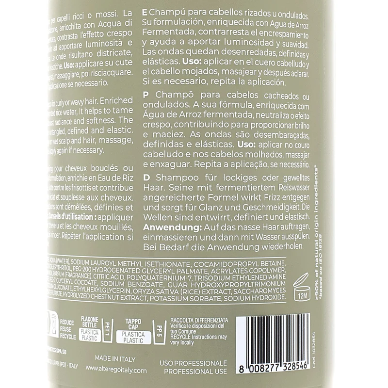 Alterego Curego Curly Shampoo 950ml - shampoing cheveux bouclés ou ondulés