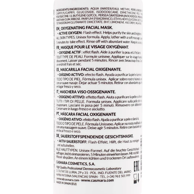 Casmara Oxygenating Mask 150ml - masque visage oxygénant