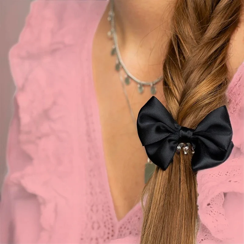Invisibobble Bowtique True Black - élastique en forme de spirale avec noeud noir