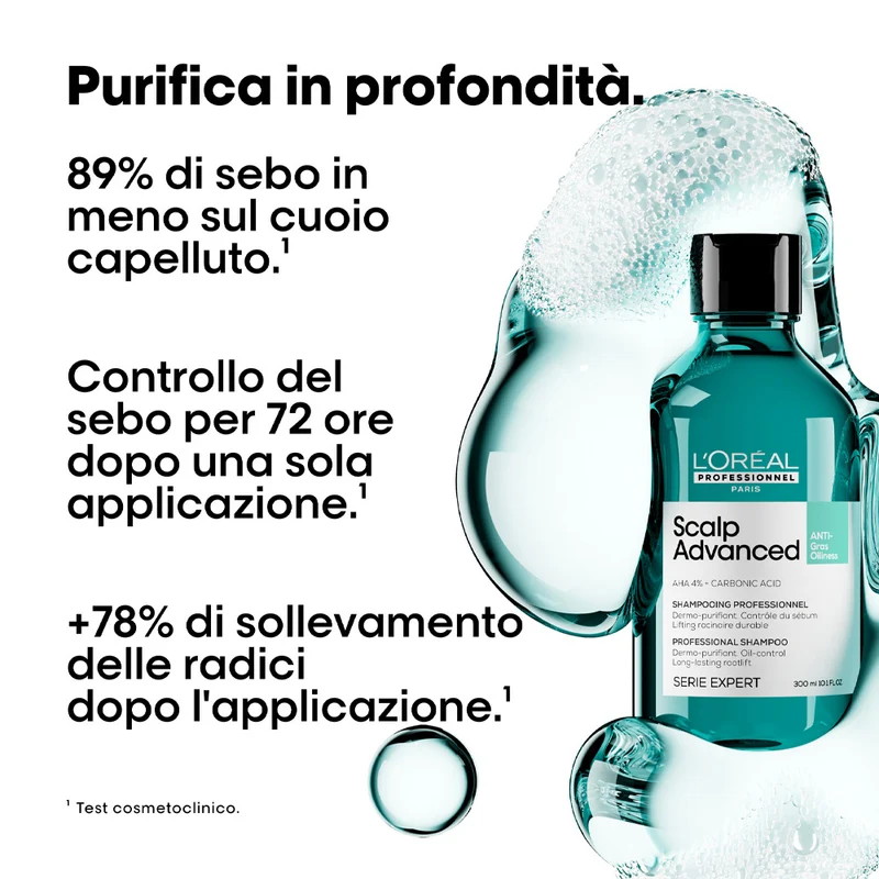 L'Oreal Professionnel Paris Scalp Advanced Anti-Oiliness Shampoo 300ml - shampooing séborégulateur