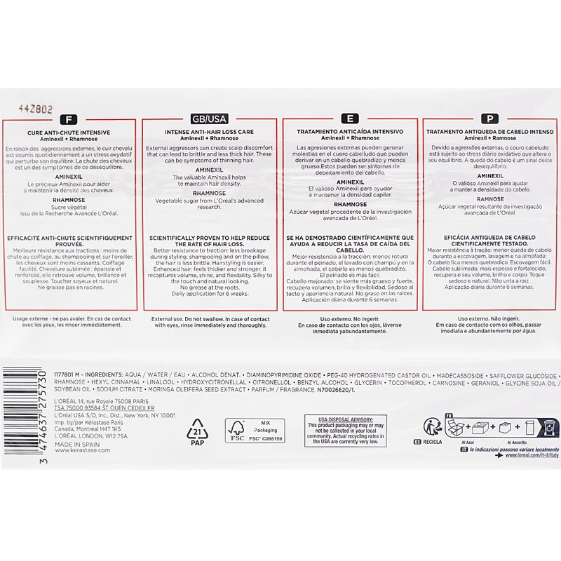 Kerastase Genesis Anti-Chute 10x6ml - traitement intensif anti-chute