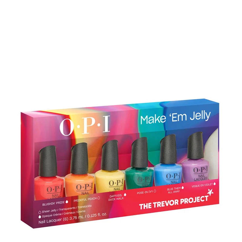 OPI Nail Laquer Make 'Em Jelly Summer 2025 Set Mini Pack 6x3.75ml - coffret vernis à ongles