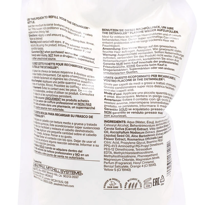 Paul Mitchell The Detangler Refill 1000ml - éco-recharge conditionneur