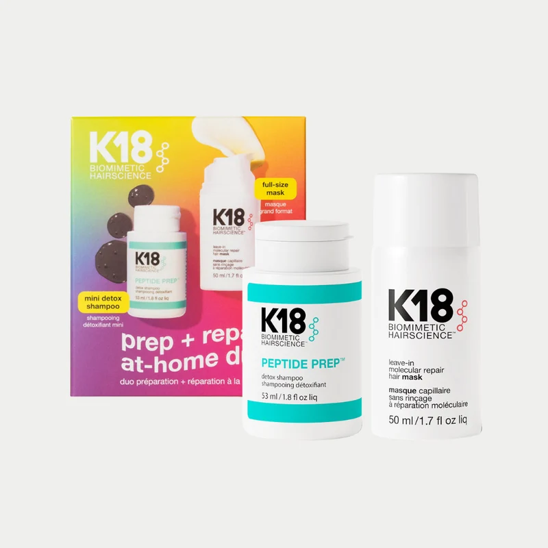 K18 Prep + Repair Duo Pre Shampoo 50ml + Mask 50ml - coffret réparation