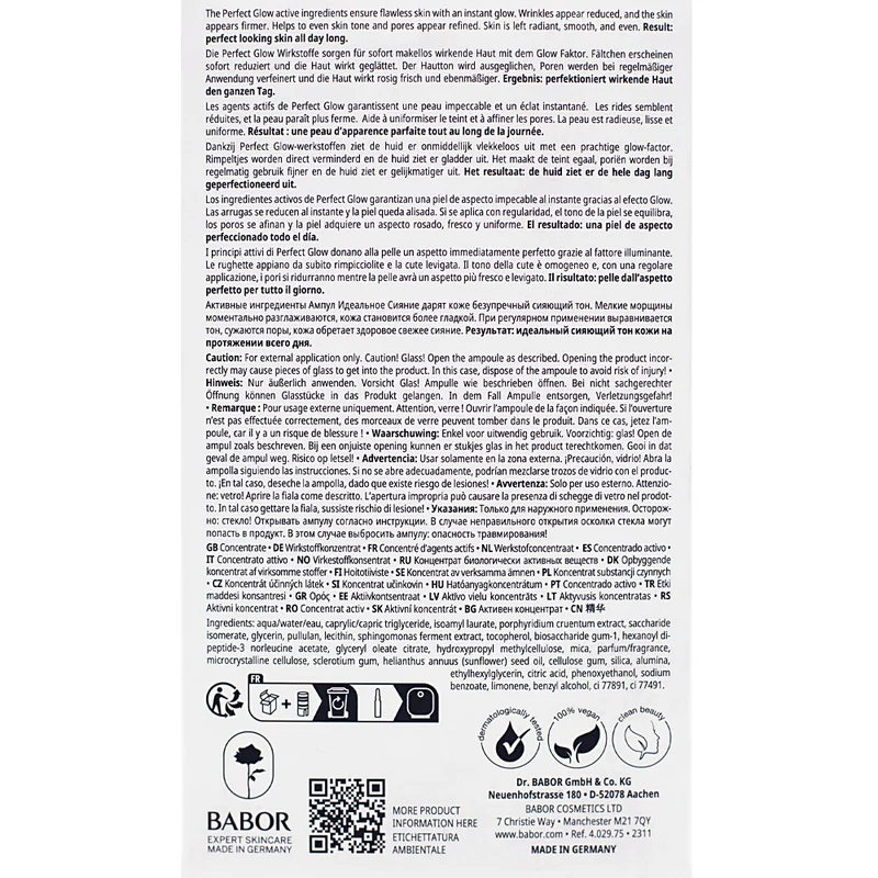 Babor Ampoule Concentrates Perfect Glow 7x2ml - ampoules concentrées éclairantes