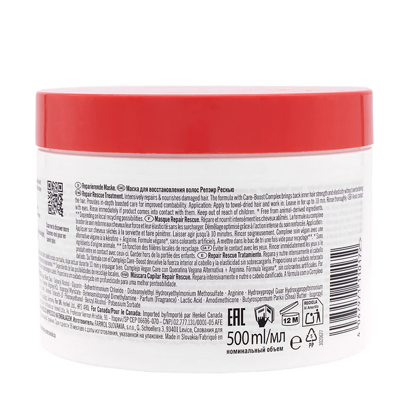 Schwarzkopf BC Bonacure Repair Rescue Treatment 500ml - masque réparateur