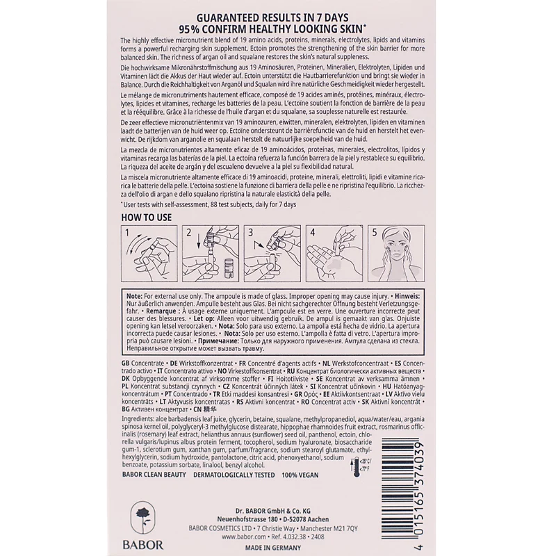 Babor Ampoule Concentrates Nutri Restore 7x2ml - ampoules nutritives concentrées