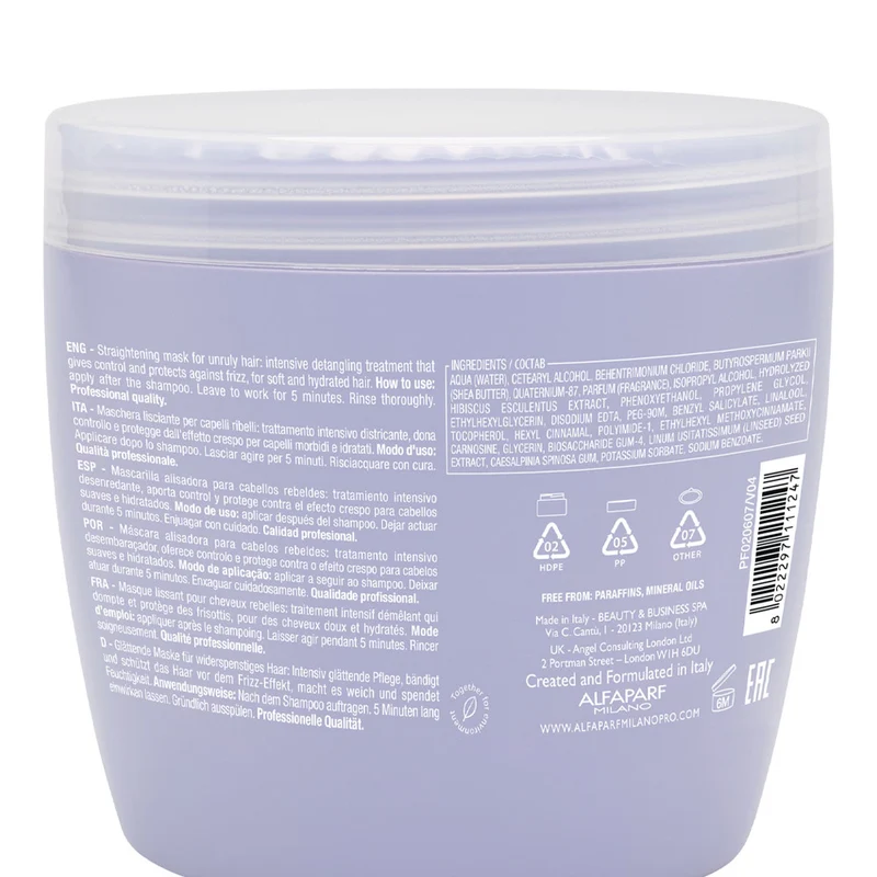 Alfaparf Milano Semi di Lino Smooth Smoothing Mask 500ml - masque lissant