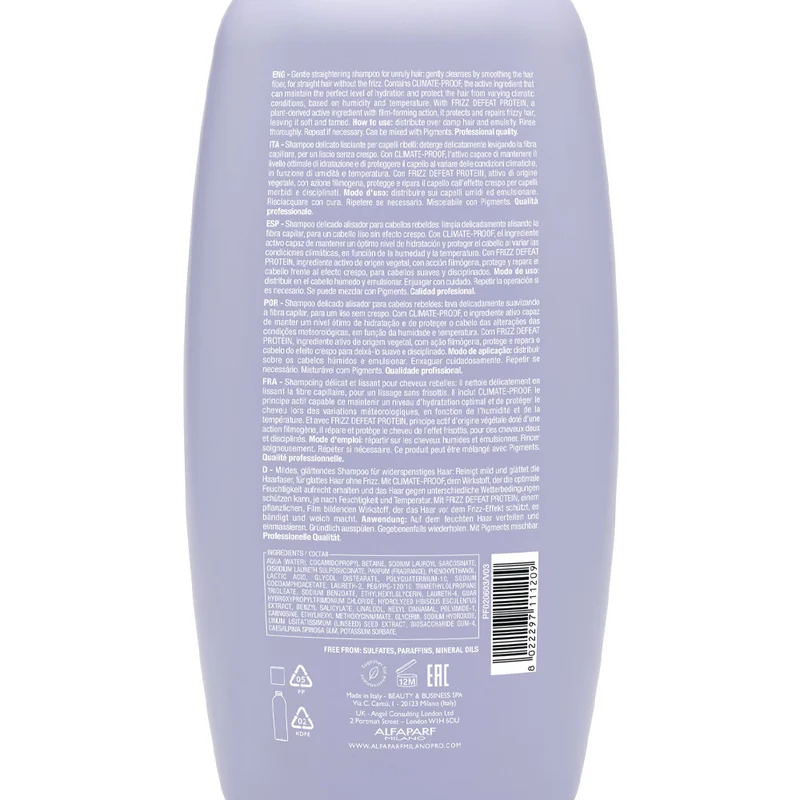 Alfaparf Milano Semi di Lino Smooth Smoothing Low Shampoo 1000ml - shampoing lissant délicat