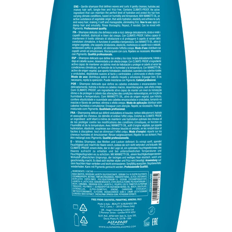 Alfaparf Milano Semi di Lino Curls Enhancing Low Shampoo 1000ml - shampoing pour cheveux bouclés