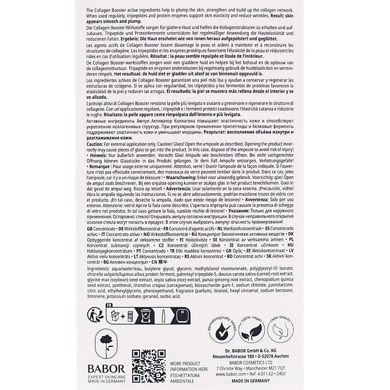 Babor Ampoule Concentrates Collagen Booster 7x2ml - ampoules de collagène