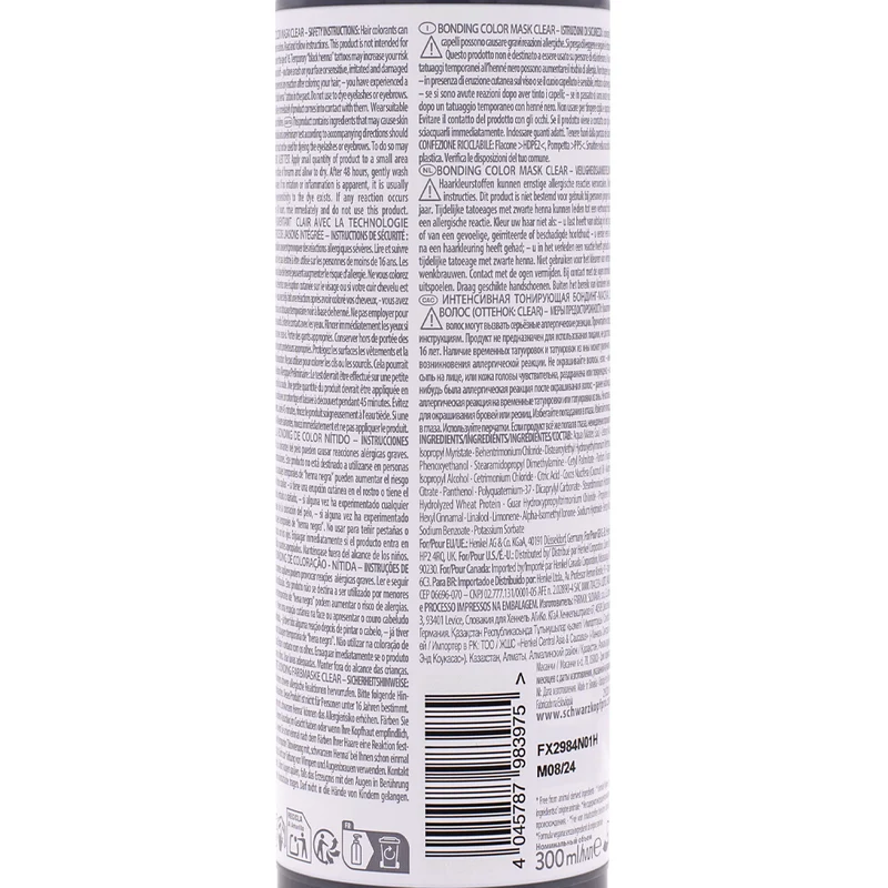 Schwarzkopf Chroma ID Color Mask Clear 00 300ml - masque colorant semi-permanent