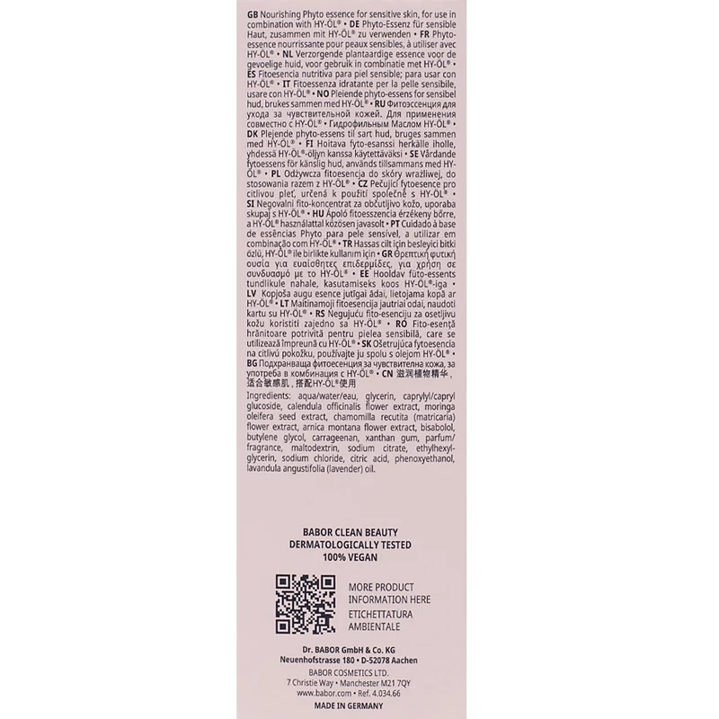 Babor Phyto HY-ÖL Booster Calming 100ml - nettoyant visage apaisant
