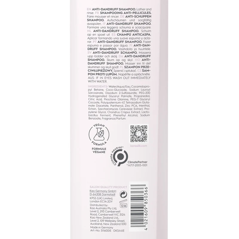 Kerasilk Essentials Anti-Druff Shampoo 250ml - shampooing pour cuir chevelu gras