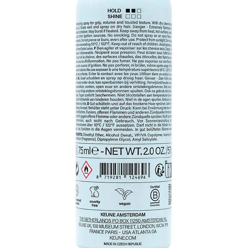 Keune Style Get A Grip Dry Texturizer Spray 75ml - spray volumateur