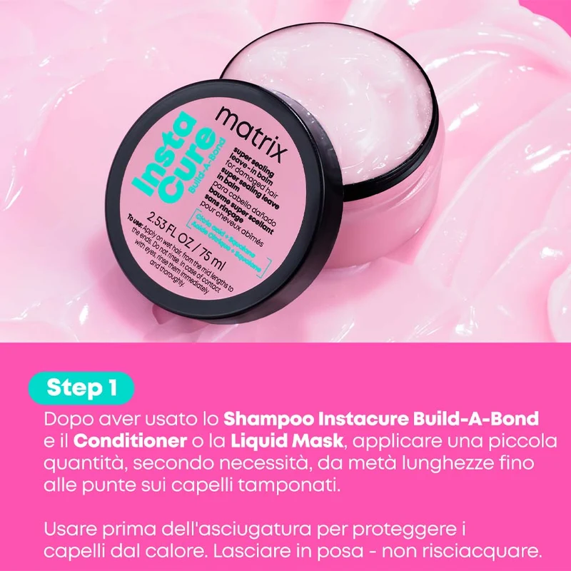 Matrix Haircare Instacure Build A Bond Leave-In Balm 75ml - thermoprotecteur